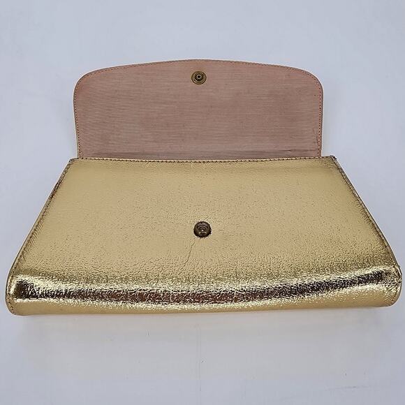 Vintage Gold Metallic Clutch Purse - Picture 12 of 14